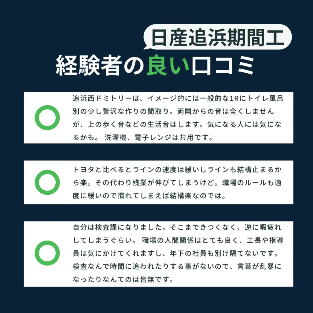 日産追浜期間工良い口コミ