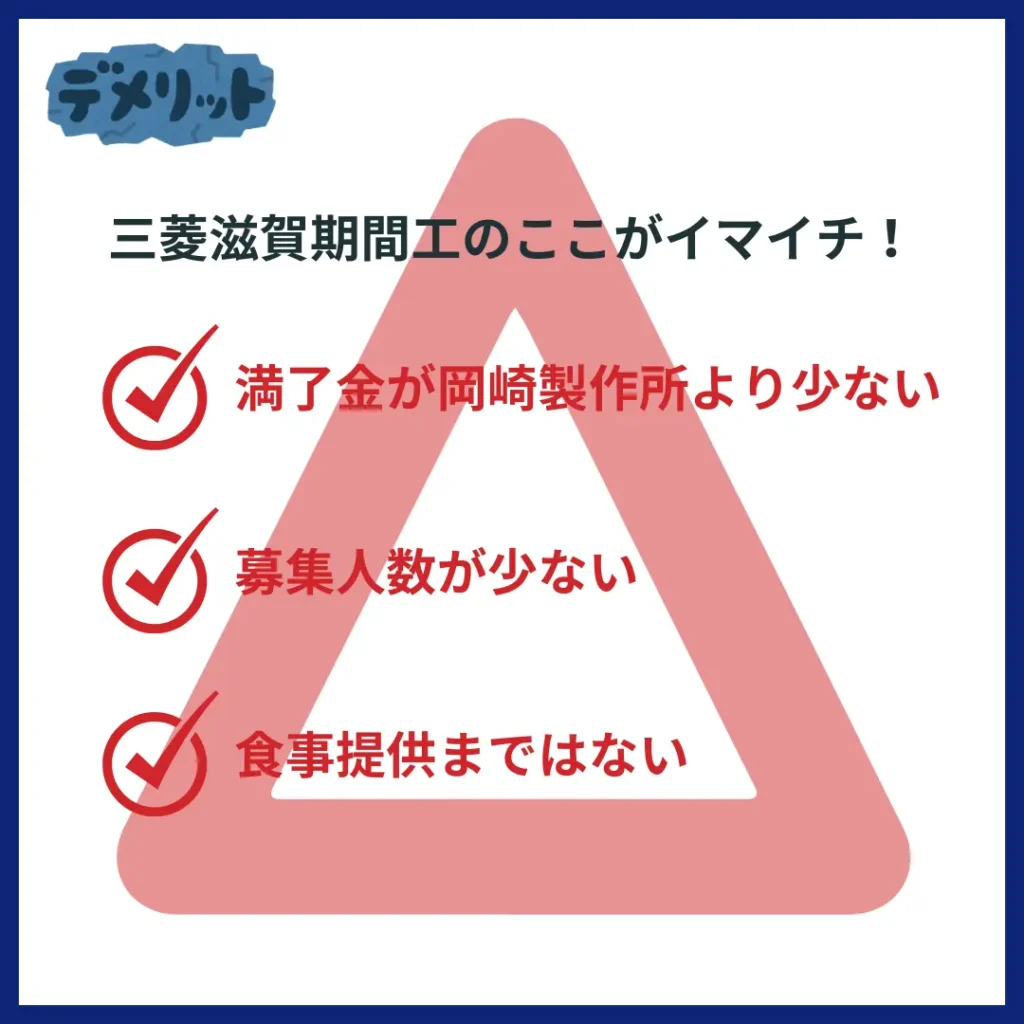 三菱滋賀期間工デメリット